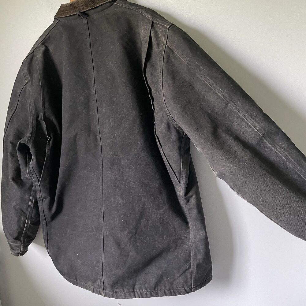 Carhartt Vintage 1990's Blanket Lined Chore Jacket Work Coat Black Men's Size XL - Picture 5 of 16